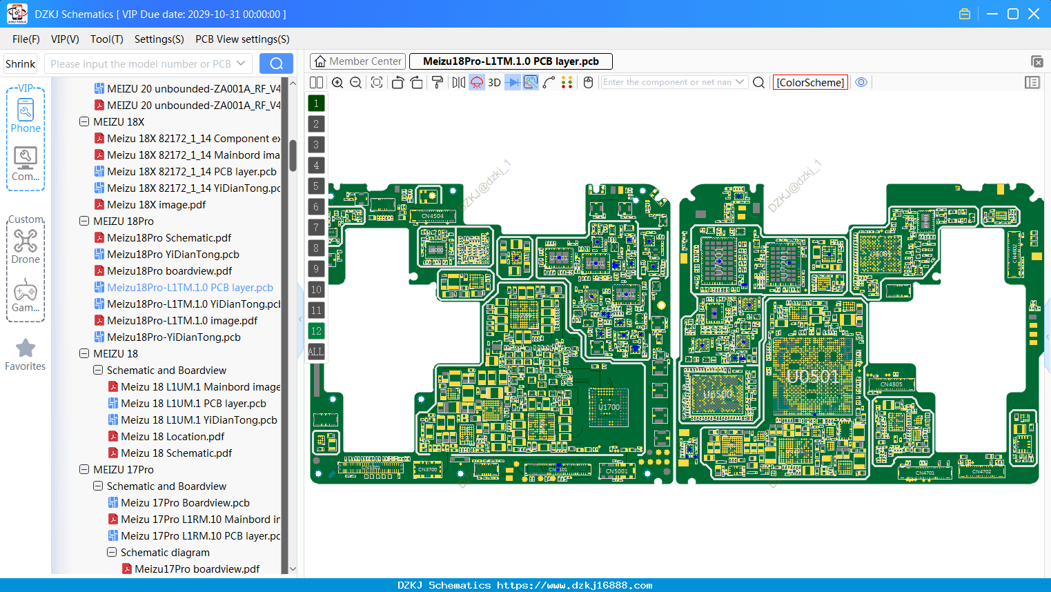 Meizu18Pro-L1TM.1.0 PCB Layer